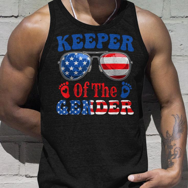 Keeper Of The Gender 4Th Of July Baby Gender Reveal Unisex Tank Top Gifts for Him
