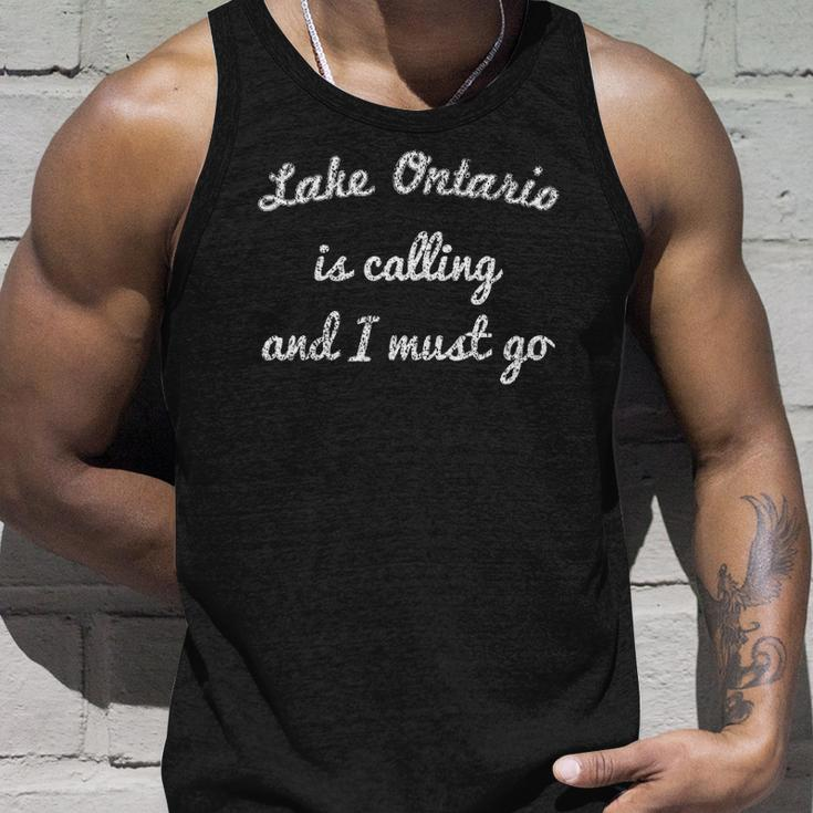 Lake Ontario New York Funny Fishing Camping Summer Gift Unisex Tank Top Gifts for Him