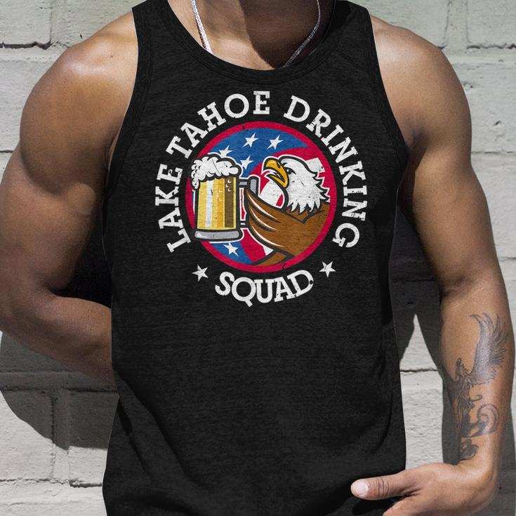 Lake Tahoe Drinking Squad July 4Th Party Costume Beer Lovers Unisex Tank Top Gifts for Him