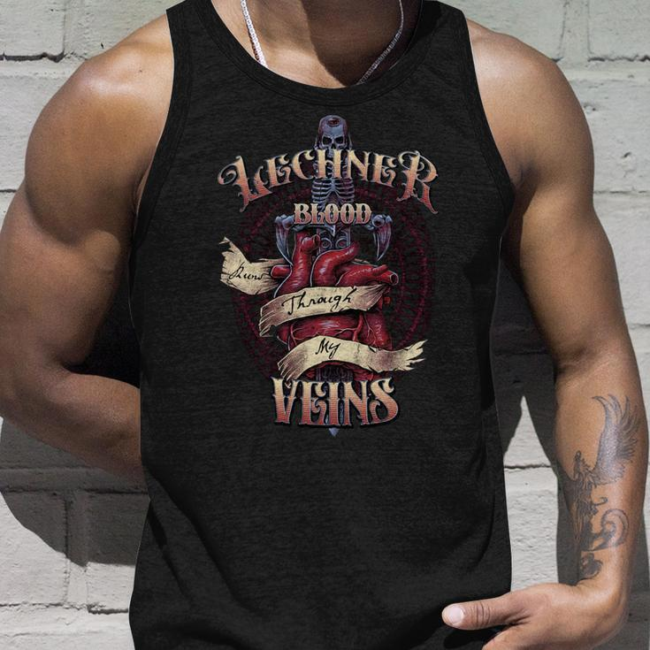 Lechner Blood Runs Through My Veins Name Unisex Tank Top Gifts for Him