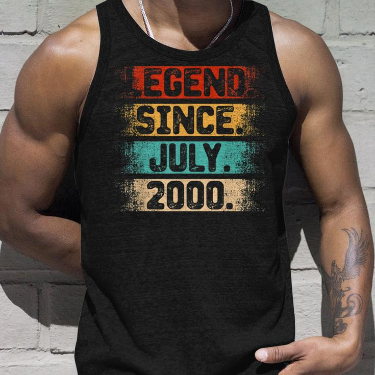 Legend Since July 2000 Vintage 22 Years Old 22Nd Birthday Unisex Tank Top Gifts for Him