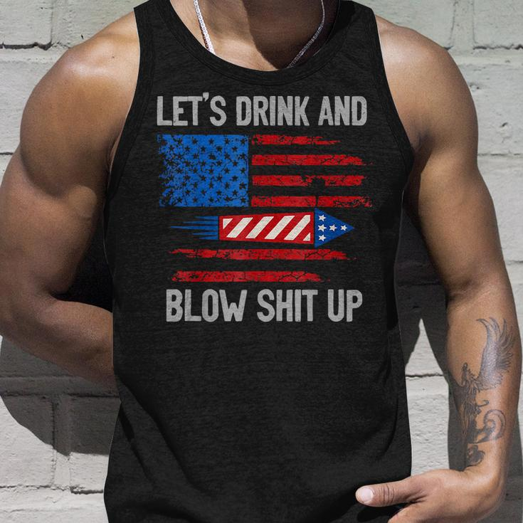 Lets Drink Blow Shit-Up 4Th Of July Flag Independence Day Unisex Tank Top Gifts for Him