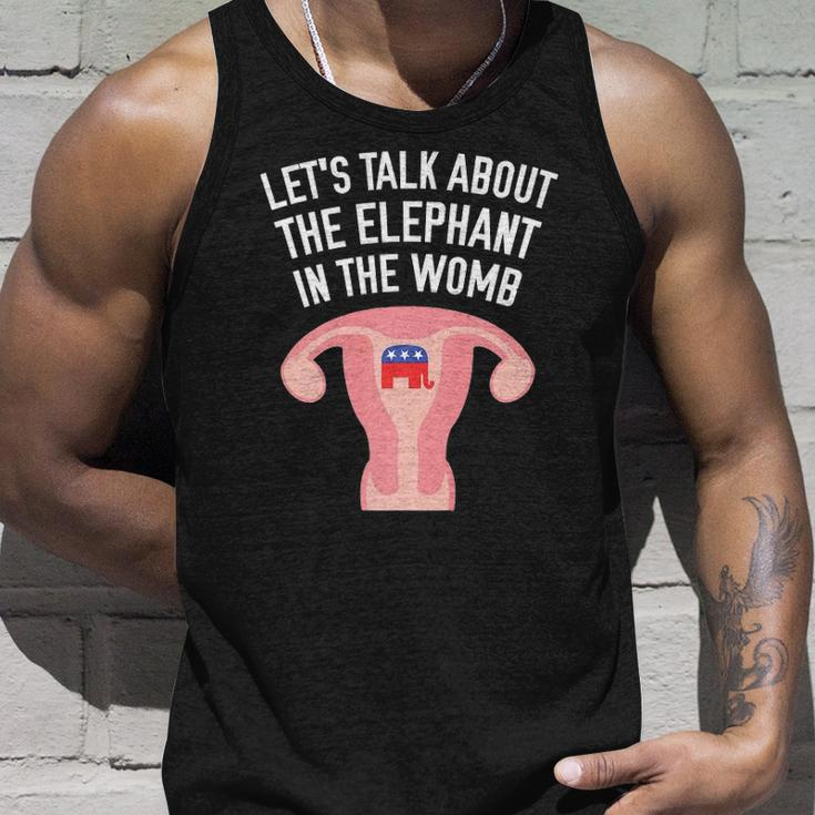 Lets Talk About The Elephant In The Womb Feminist Unisex Tank Top Gifts for Him