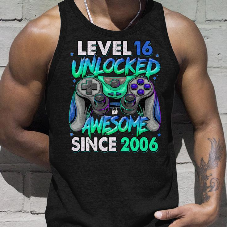 Level 16 Unlocked Awesome Since 2006 16Th Birthday Gaming V2 Unisex Tank Top Gifts for Him