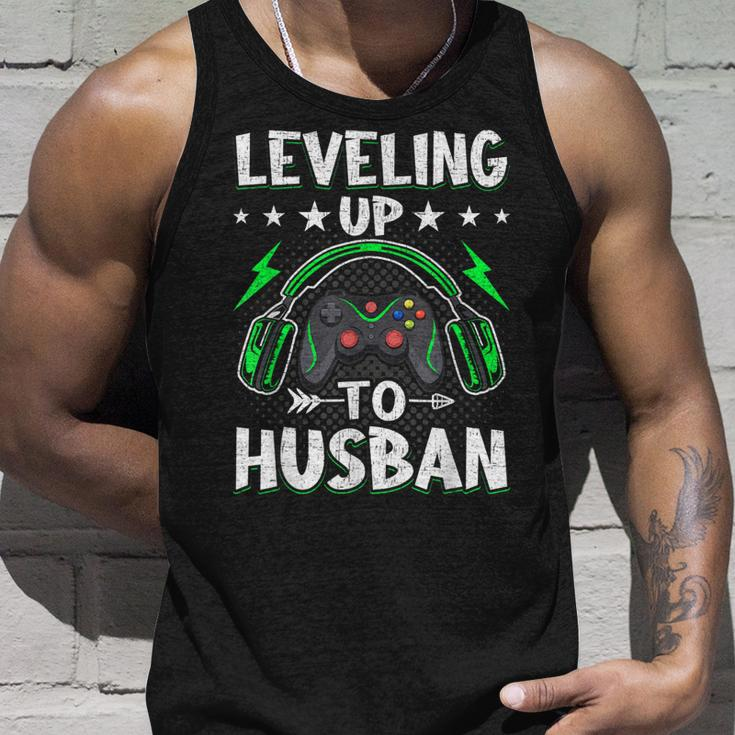 Leveling Up To Husban Husband Video Gamer Gaming Unisex Tank Top Gifts for Him