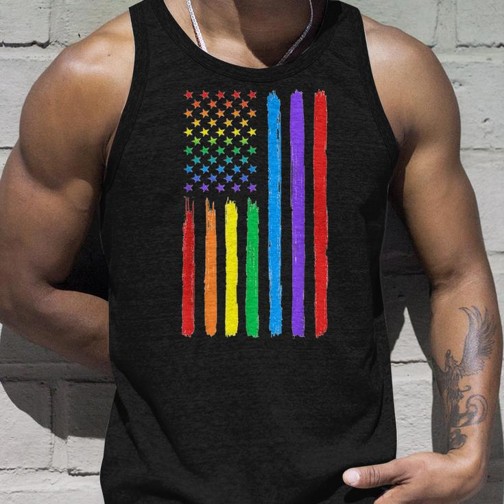 Lgbtq American Flag Pride Rainbow Gay Lesbian Bi Transgender Tank Top Gifts for Him