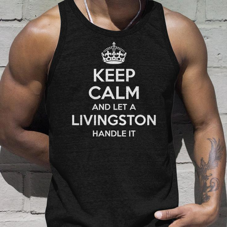 Livingston Funny Surname Family Tree Birthday Reunion Gift Unisex Tank Top Gifts for Him