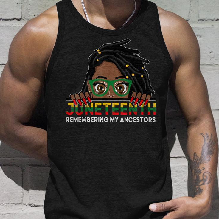 Locd Hair Girl 4Th July Remembering My Ancestors Juneteenth Tank Top Gifts for Him