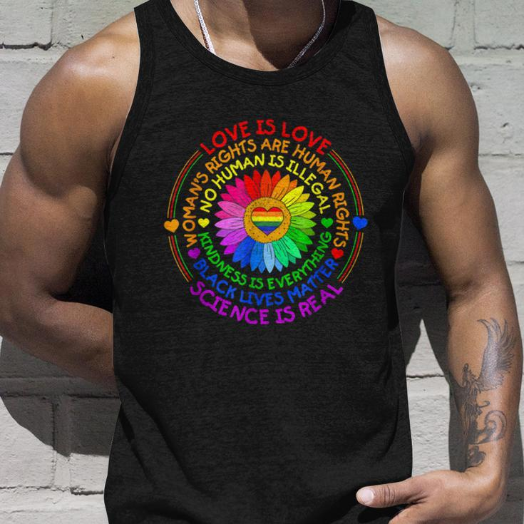 Love Is Love Science Is Real Kindness Is Everything LGBT Unisex Tank Top Gifts for Him