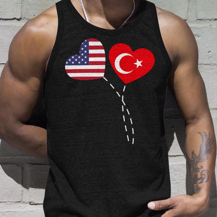 Loving Usa Turkey Flag Heart Turkish 13 Shirt Unisex Tank Top Gifts for Him