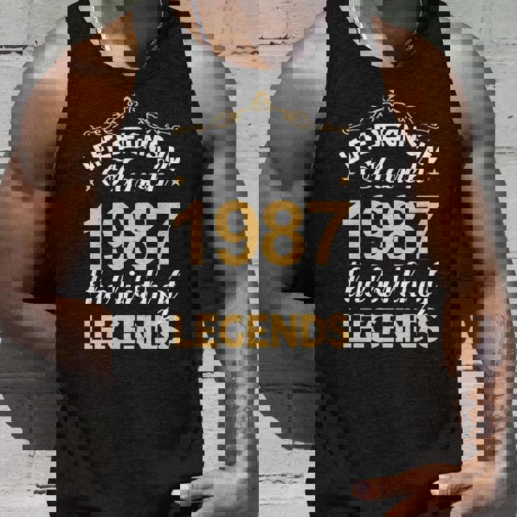 March 1987 Birthday Life Begins In March 1987 V2 Unisex Tank Top Gifts for Him