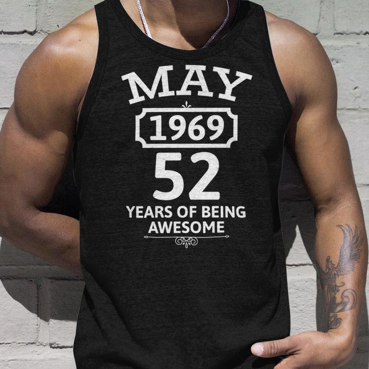 May 1969 52 Years Of Being Awesome 52Nd Birthday 52 Years Old Unisex Tank Top Gifts for Him