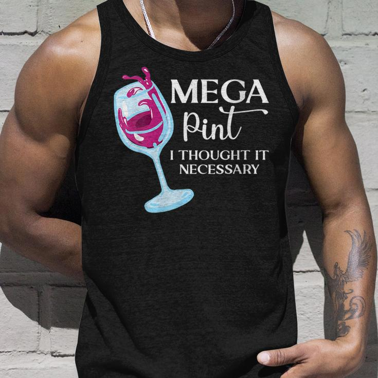 Womens Mega Pint I Thought It Necessary Sarcastic Wine Tank Top Gifts for Him