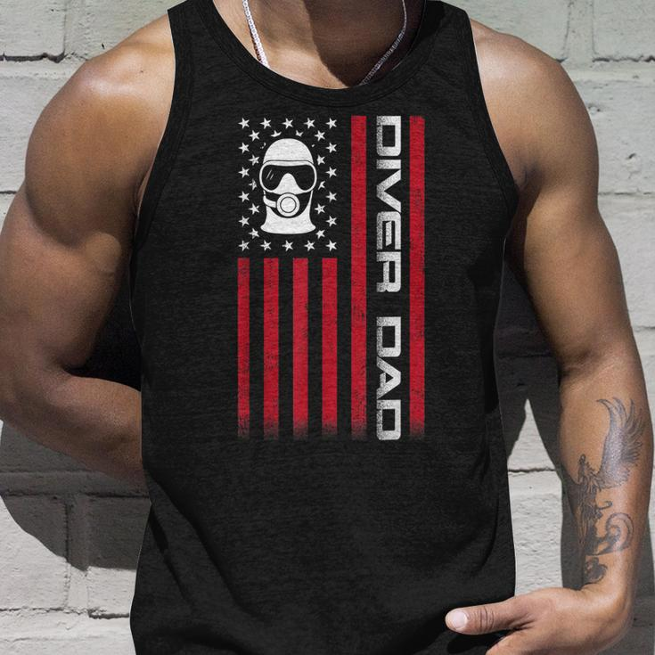 Mens 4Th Of July Us Flag Diver Dad Gift For Fathers Day Unisex Tank Top Gifts for Him
