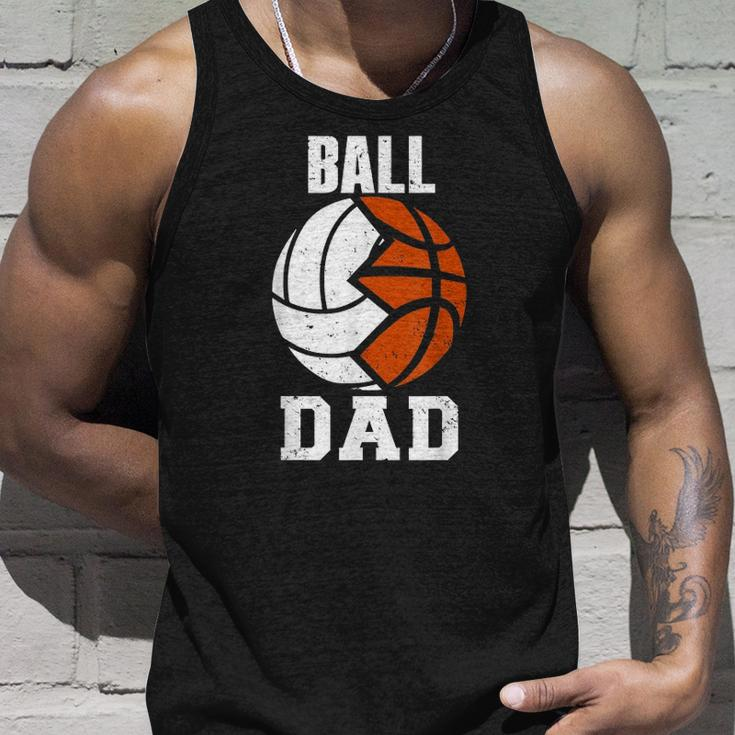 Mens Ball Dad Funny Volleyball Basketball Dad Unisex Tank Top Gifts for Him