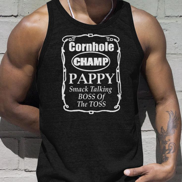 Mens Cornhole Champion Boss Of The Toss Pappy Unisex Tank Top Gifts for Him