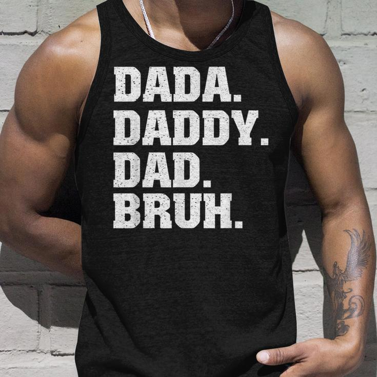 Mens Dada Daddy Dad Bruh From Son Boys Fathers Day V3 Unisex Tank Top Gifts for Him