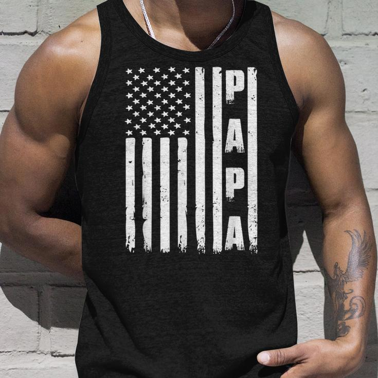 Mens Fathers Day - Best Dad Ever Usa American Flag Unisex Tank Top Gifts for Him