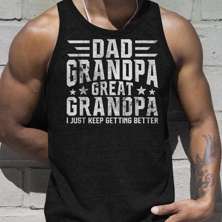 Mens Fathers Day From Grandkids Dad Grandpa Great Grandpa Unisex Tank Top Gifts for Him