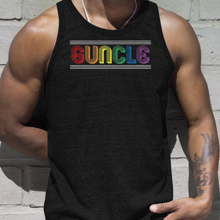 Mens Guncle Gay Uncle Lgbt Pride Flag Gift Unisex Tank Top Gifts for Him