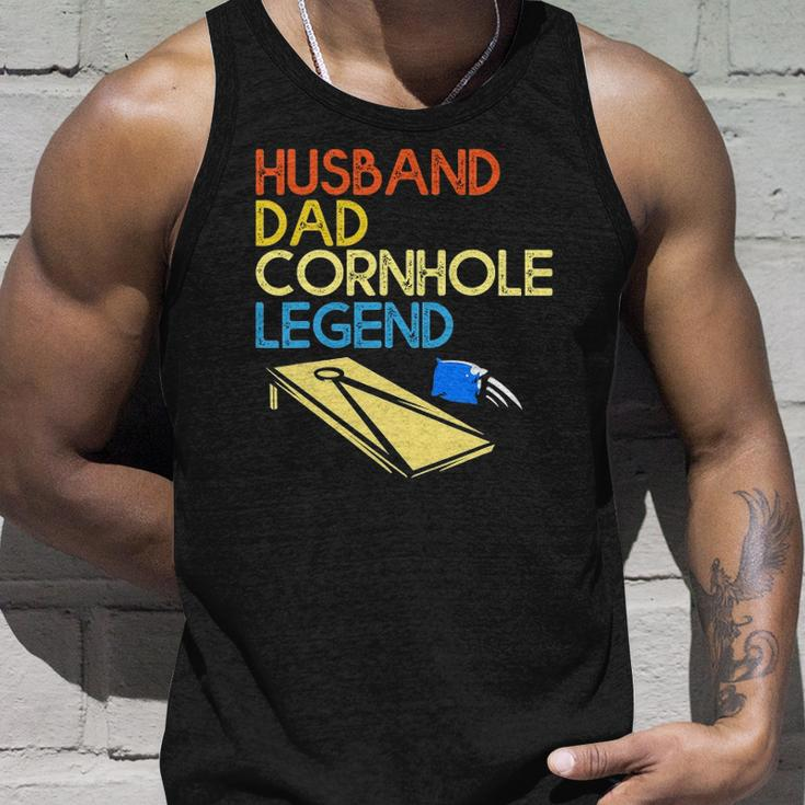 Mens Husband Dad Cornhole Legend Unisex Tank Top Gifts for Him