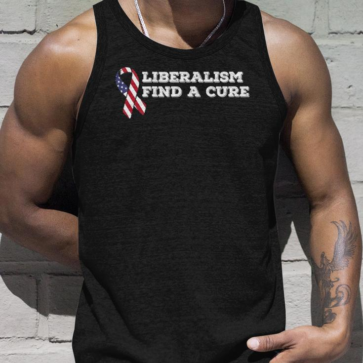 Mens Liberalism Find A Cure Unisex Tank Top Gifts for Him