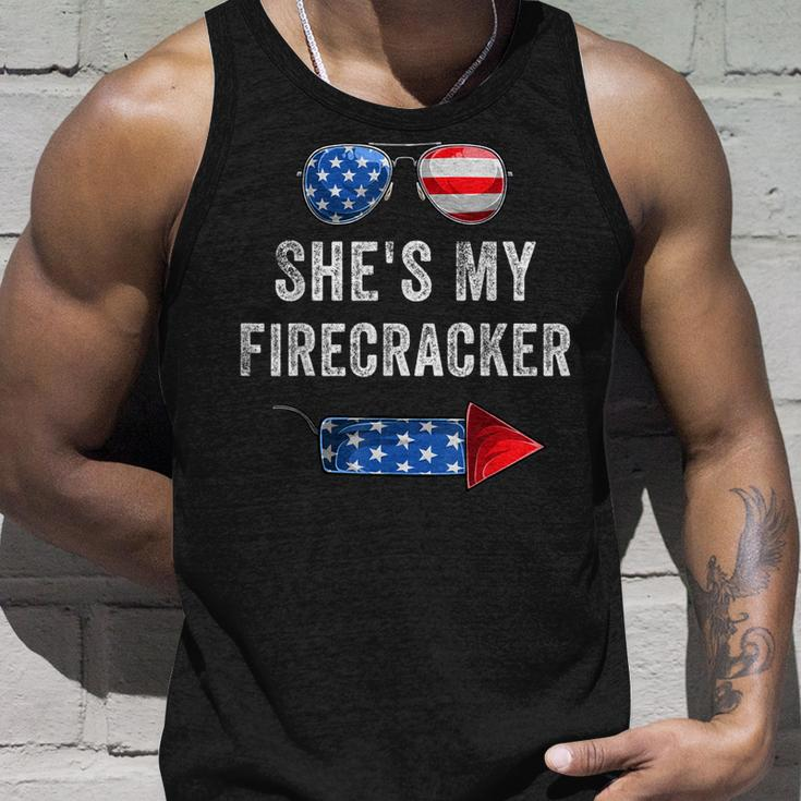 Mens Shes My Firecracker His And Hers 4Th July Matching Couples Unisex Tank Top Gifts for Him