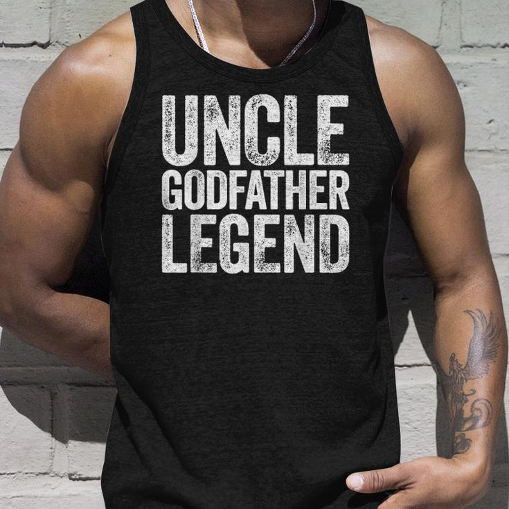 Mens Uncle Godfather Legend Happy Fathers Day Unisex Tank Top Gifts for Him