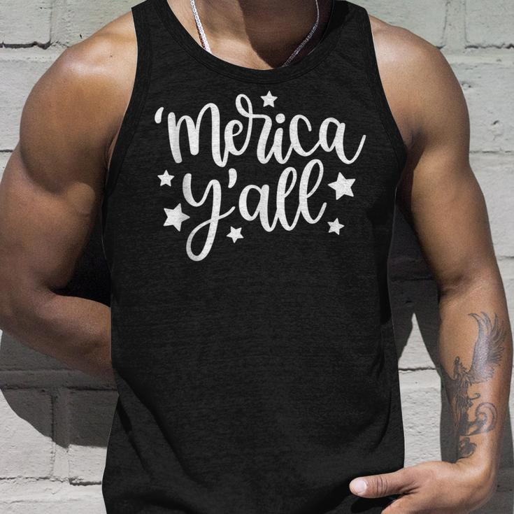Merica Yall Memorial Day Patriotic Southern 4Th Of July Unisex Tank Top Gifts for Him
