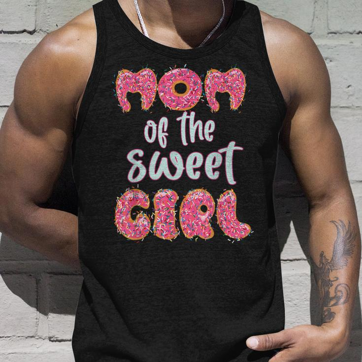 Mom Of The Sweet Girl Donut Birthday Party Outfit Family Unisex Tank Top Gifts for Him