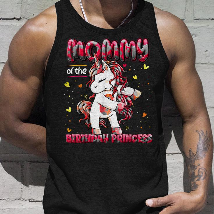 Mommy Of The Birthday Princess Girl Flossing Unicorn Mom Unisex Tank Top Gifts for Him