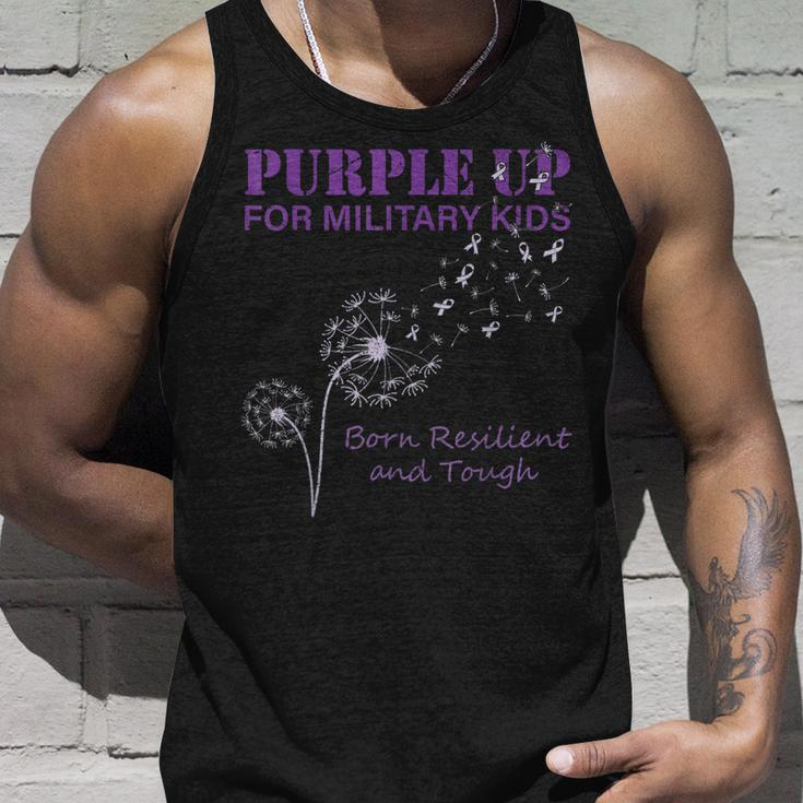 Month Of The Military Child Purple Up Soldier Kids Dandelion Unisex Tank Top Gifts for Him