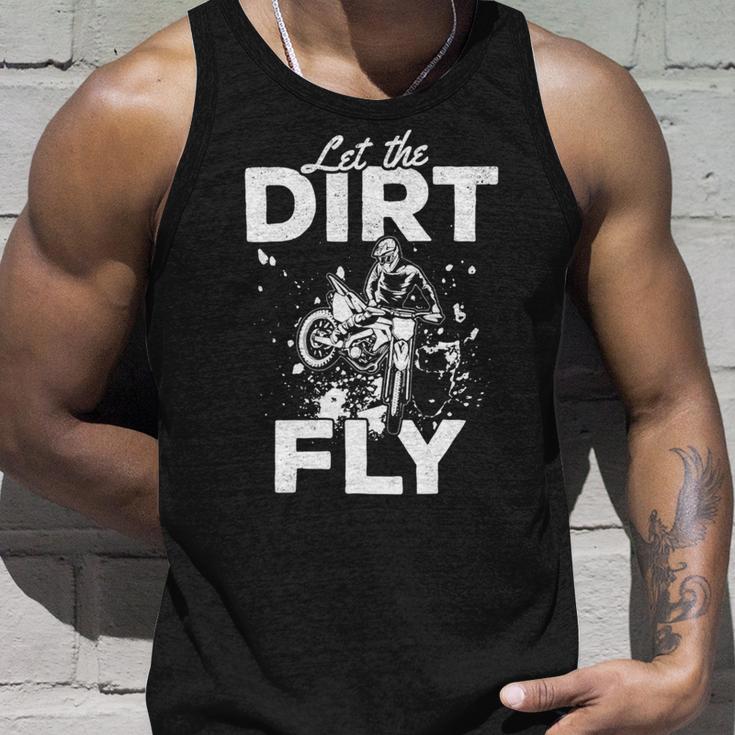 Motorcycle Let The Dirt Fly Dirtbike 494 Shirt Unisex Tank Top Gifts for Him