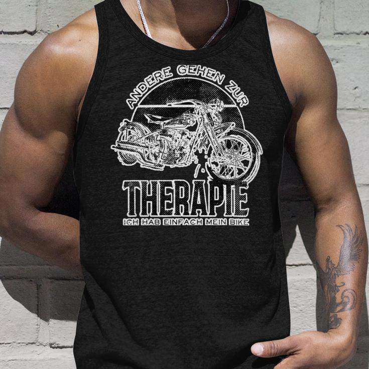 Motorcycles Therapy Ich Hab Einfach 462 Shirt Unisex Tank Top Gifts for Him