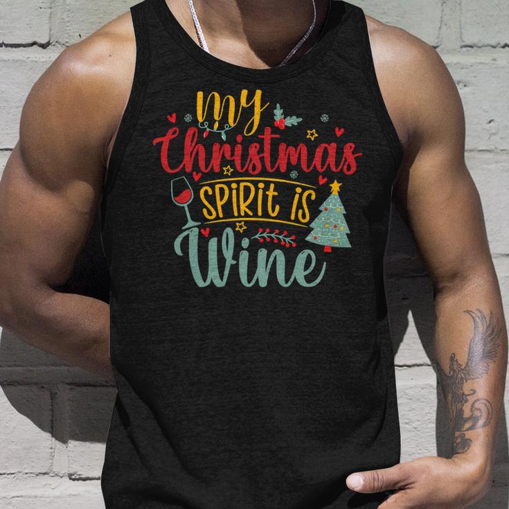 My Christmas Spirit Is Wine Funny 555 Shirt Unisex Tank Top Gifts for Him