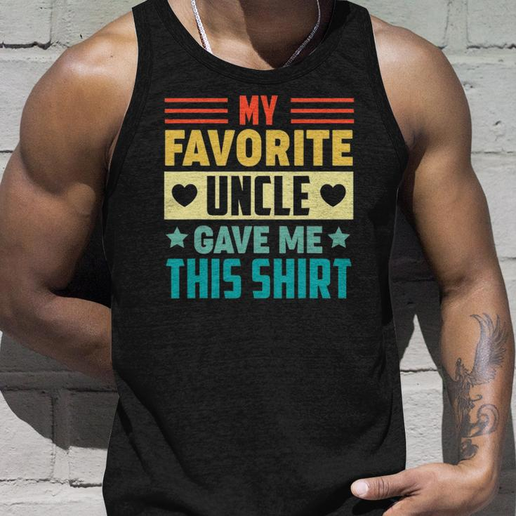 My Favorite Uncle Gave Me This For Nephew Niece Tee Unisex Tank Top Gifts for Him