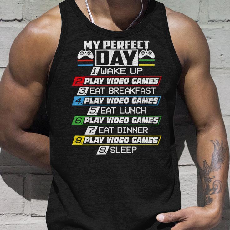 My Perfect Day Video Games Funny Cool 554 Shirt Unisex Tank Top Gifts for Him