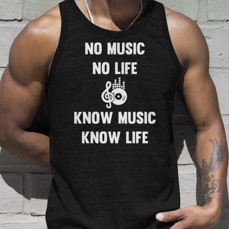 No Music No Life Know Music Know Life Gifts For Musicians Unisex Tank Top Gifts for Him