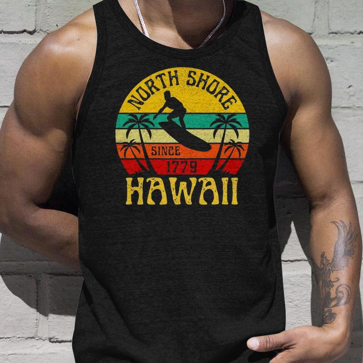 North Shore Beach Hawaii Surfing Surfer Ocean Vintage Unisex Tank Top Gifts for Him