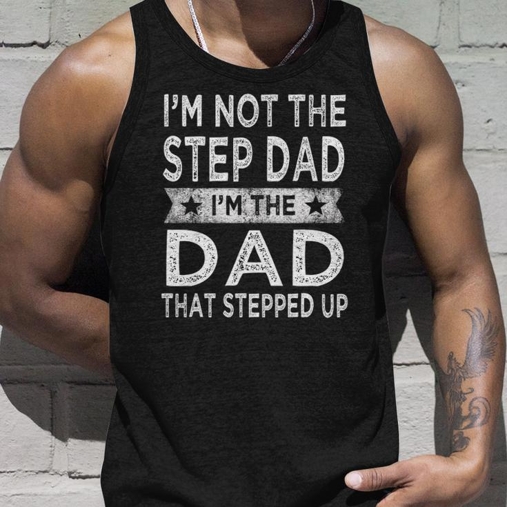 Mens Im Not The Step Dad Stepped Up Daddy Fathers Day 2022 Step Dad Tank Top Gifts for Him