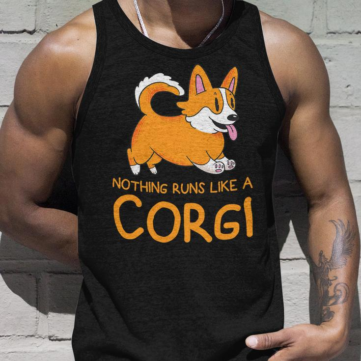 Nothing Runs Like A Corgi Funny Animal Pet Dog Lover Unisex Tank Top Gifts for Him