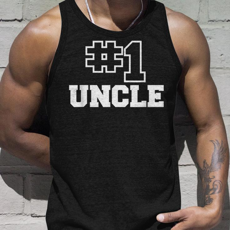 Number One Uncle No 1 Best Bro Sibling Mens Unisex Tank Top Gifts for Him