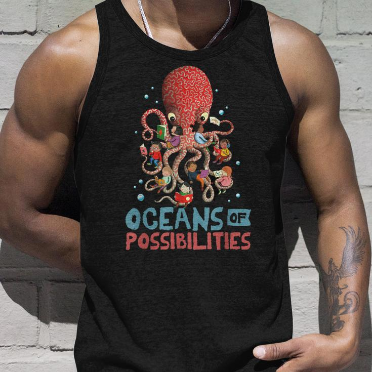 Oceans Of Possibilities Summer Reading 2022 Octopus Unisex Tank Top Gifts for Him