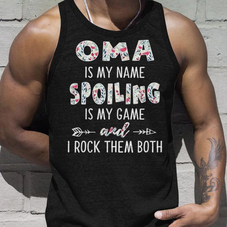 Oma Grandma Gift Oma Is My Name Spoiling Is My Game Unisex Tank Top Gifts for Him
