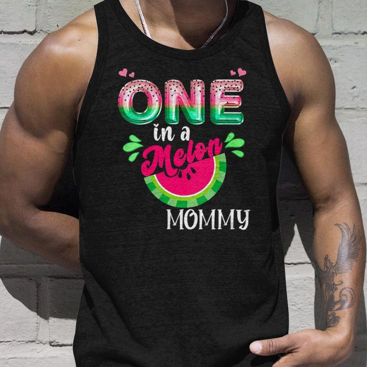Womens One In A Melon Mom Outfit Birthday Matching Group Summer V-Neck Tank Top Gifts for Him