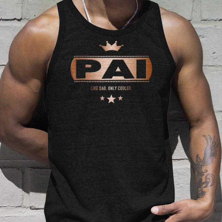 Pai Like Dad Only Cooler Tee- For A Portuguese Father Unisex Tank Top Gifts for Him