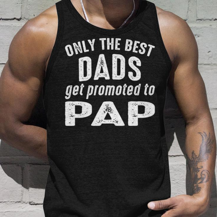 Pap Grandpa Gift Only The Best Dads Get Promoted To Pap V2 Unisex Tank Top Gifts for Him