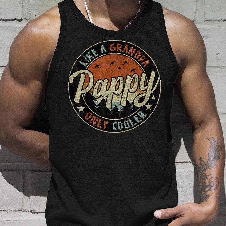 Pappy Like A Grandpa Only Cooler Vintage Retro Fathers Day Unisex Tank Top Gifts for Him