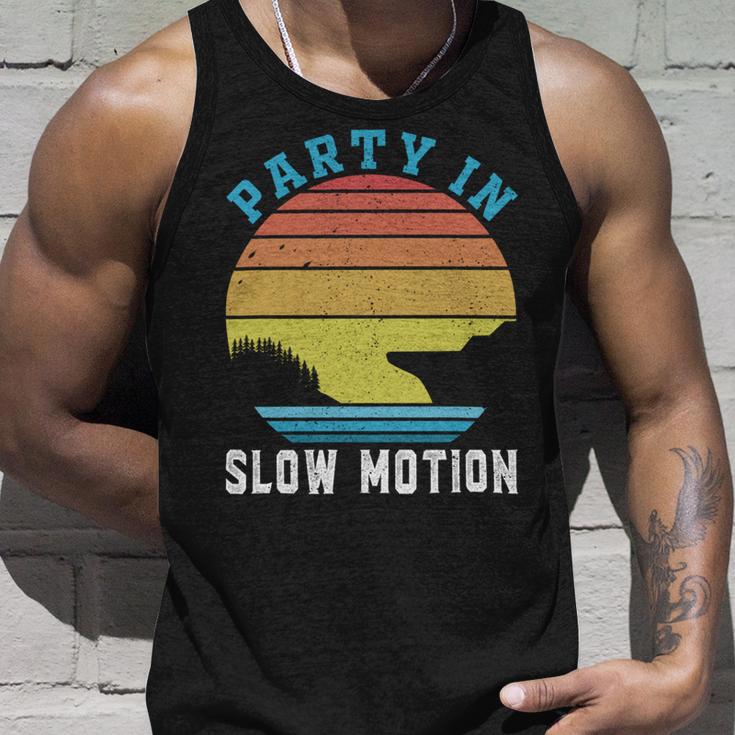 Party In Slow Motion Vintage Funny Boating Boating Gifts Unisex Tank Top Gifts for Him