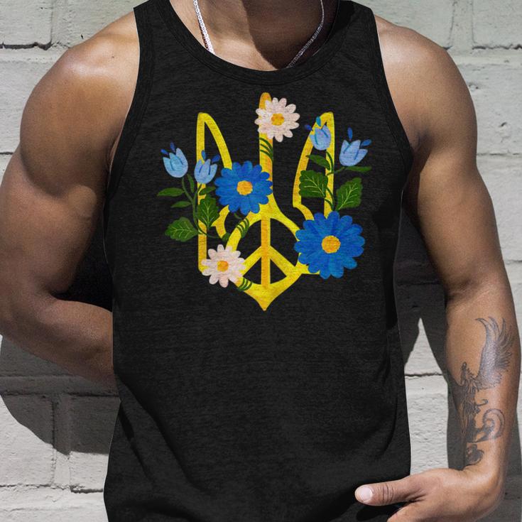 Peace In The Crest Of Ukraine Peace And Solidarity For Ukraine Unisex Tank Top Gifts for Him